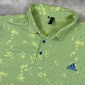 Adidas Primegreen Golf Polo Shirt Mens L Blue Performance Moisture Wicking